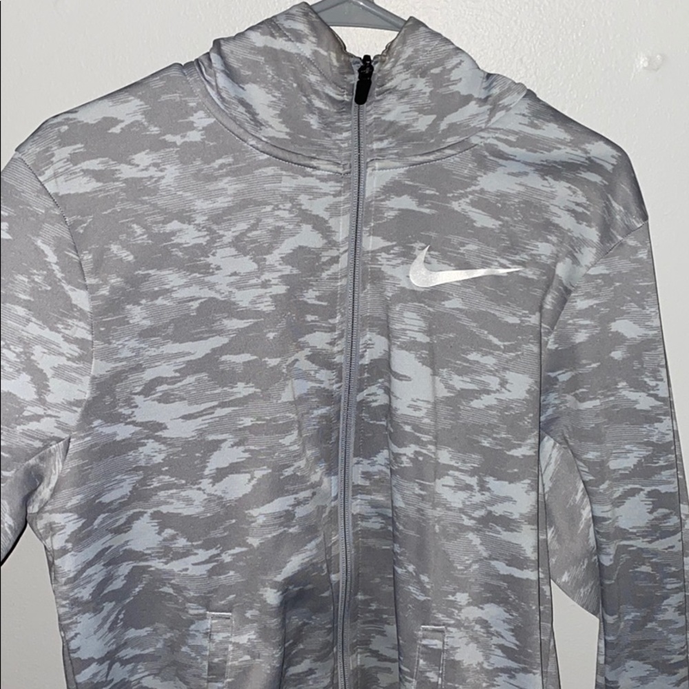 Silver Nike Training Hoodie